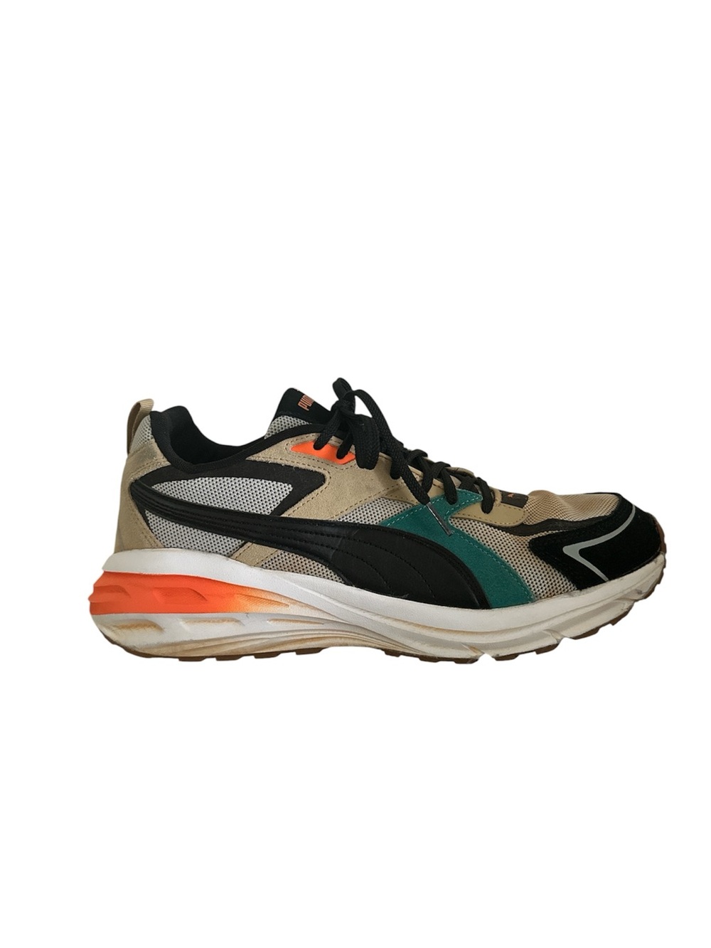 Puma Multicolor Mesh Running Sneakers with Teal and Orange Accents sz 11